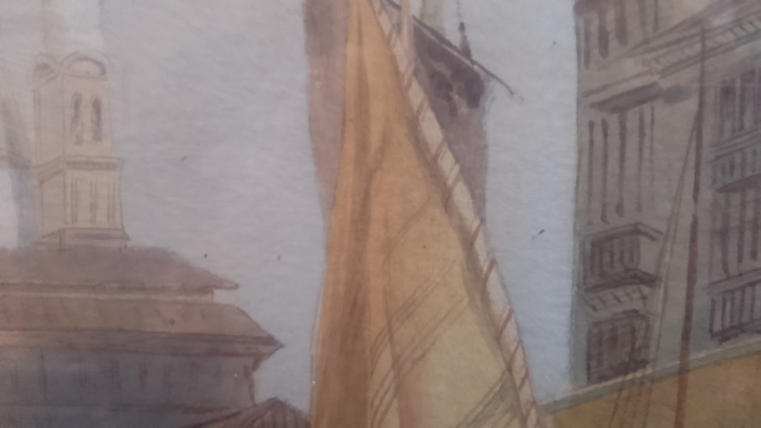 James Holland, venetian scene, watercolour, 51cm x 34cm, monogrammed and dated (18)44, framed and - Image 6 of 6