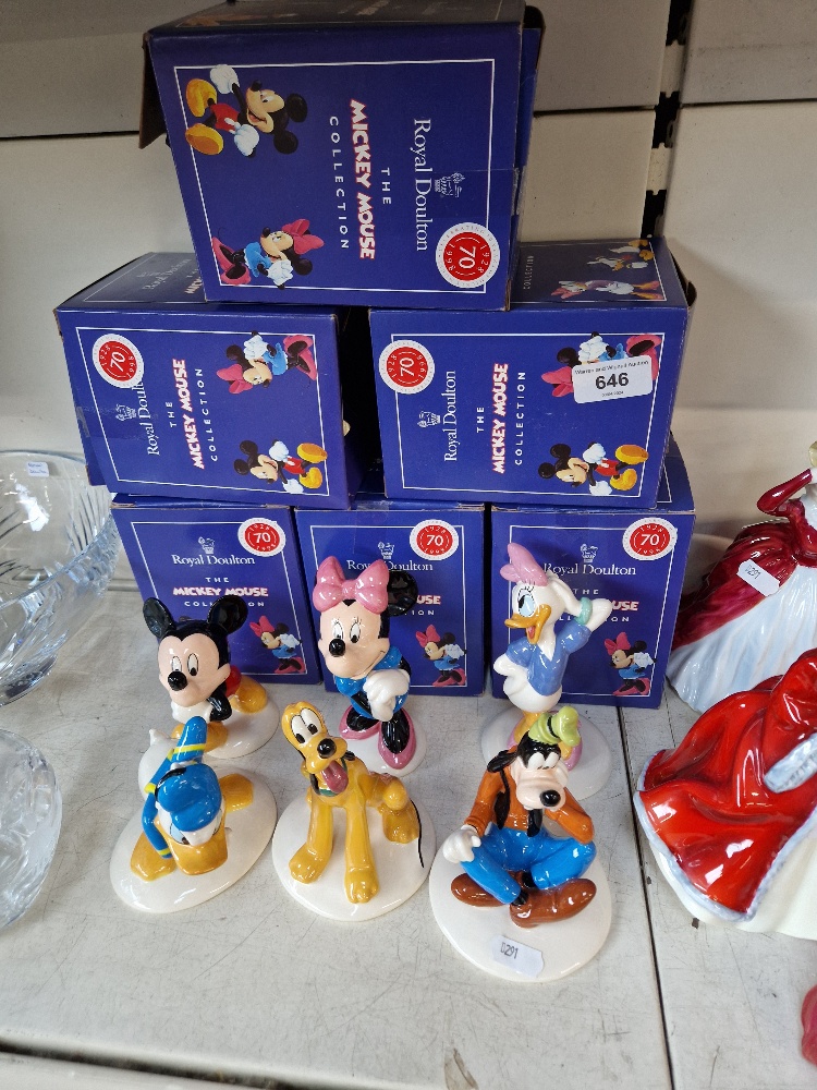 Royal Doulton Mickey Mouse Collection six figures with boxes