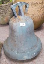 A bronze bell bearing date 1830 FBaxter