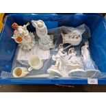 Various figurines to include Coalport, Royal Worcester, etc together with various ceramics to