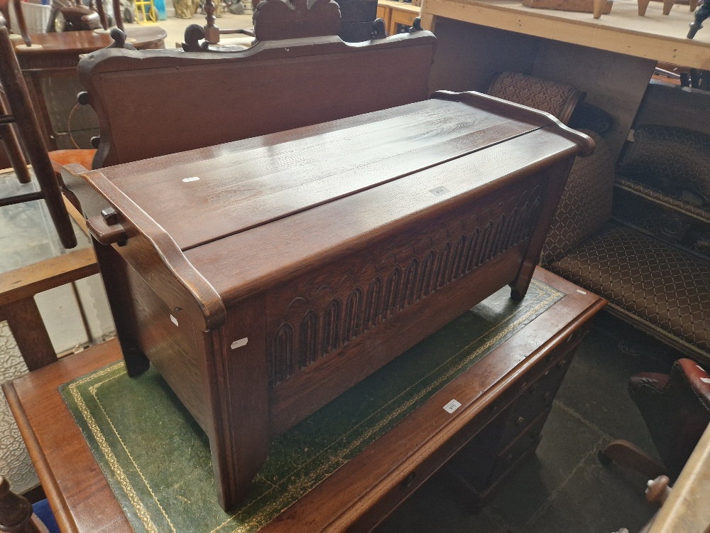 An oak coffer.