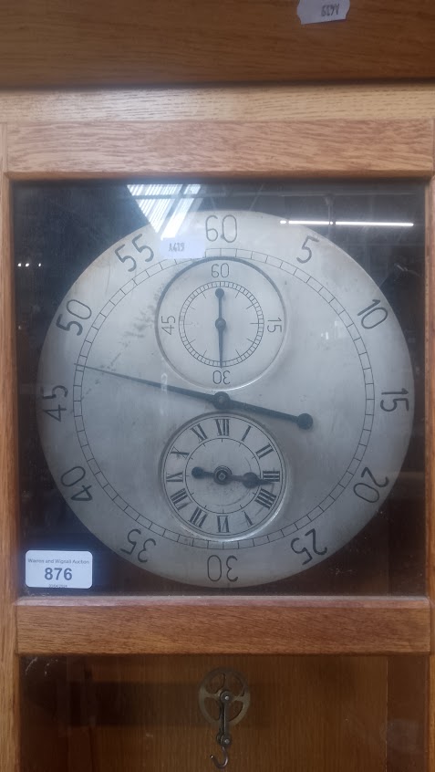 A mid 20th century oak cased Granddaughter clock. - Image 2 of 3