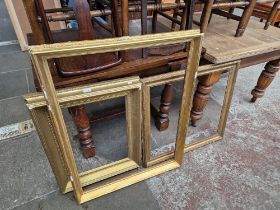 Three 19th century gilt frames.