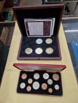 Two coin sets comprising of 'Historic coins of Great Britain & 1971 first and last set.