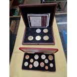Two coin sets comprising of 'Historic coins of Great Britain & 1971 first and last set.