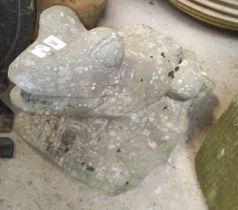 A garden ornament in the form of toad
