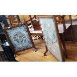 A mixed lot of furniture comprising Edwardian inlaid mahogany settee, mahogany sewing table and