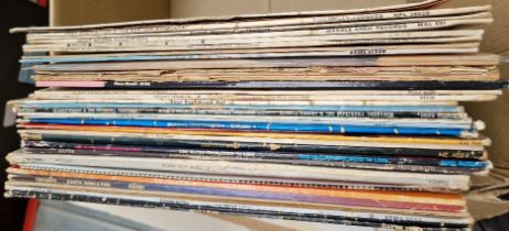 A box of vinyl LP records, Soul & Motown, including Stevie Wonder, Four Topps, etc.