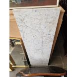 A Carrera marble table/counter top. approx 46cm x 137cm