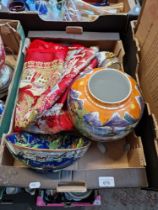 Box with Carlton Ware ginger jar etc.