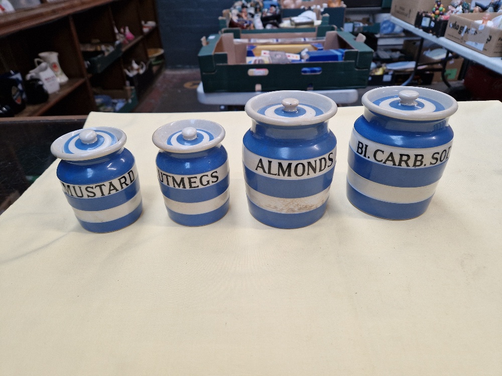 A box including TG Green storage jars, two Coalport figures and a Meakin coffee set etc. - Image 9 of 9