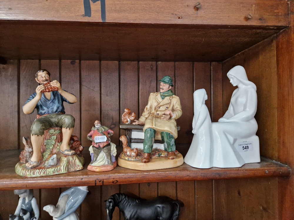 4 Royal Doulton figurines including ‘Lunchtime’ HN2485, ‘Dreamweaver’ HN2283 etc.