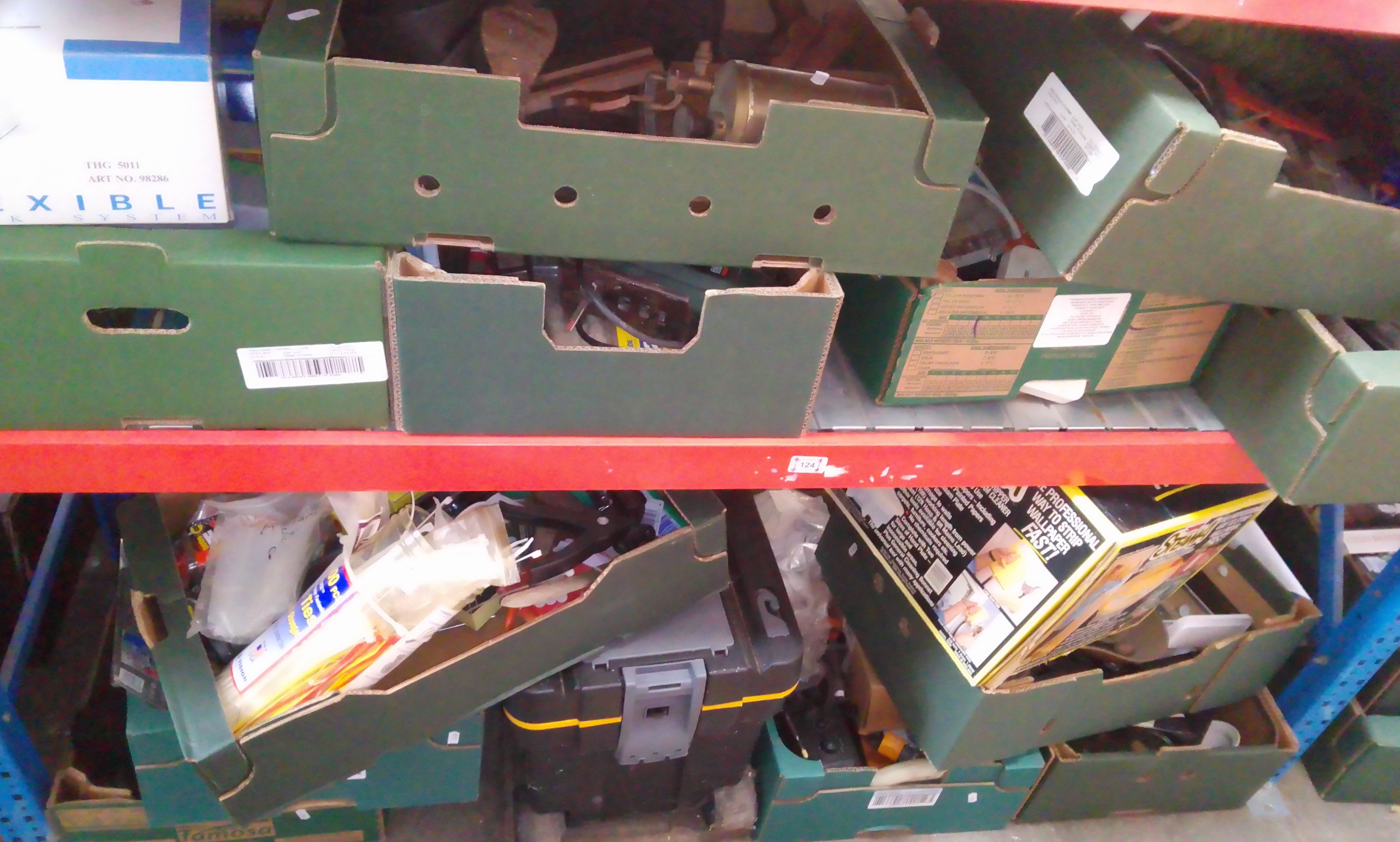 15 boxes of garage ware and tools including hand tools, vintage planes, clamps, pipe ware, drill