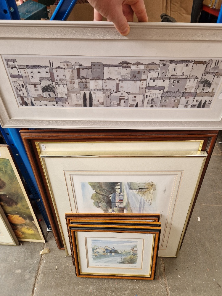 Five signed limited edition prints after Geoffrey Cowton, together with one other, all framed and