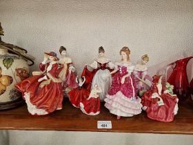 Eight Royal Figurines comprising Karen, Sweet 16, Victoria, Lydia, Gail, Sara, Southern Belle and