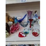 Art glass including Murano, Mdina and Scandinavian - 10 pieces