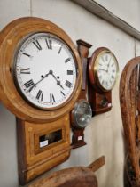 A Comitti of London mahogany wall clock together with a Comitti of London barometer/thermometer