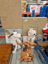 Three boxed 'A Breed Apart' dog figures; 'Snout', 'Biggles' and 'Bristle'.