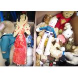 2 boxes of soft toys including Merrythought, Farnell etc