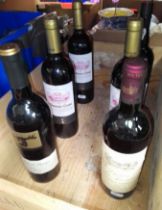 6 bottles of wine - 3 Le Grand Chai, 1 ruby port, 1Australian Shiraz and 1 Bordeaux Superior in