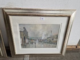 John Lewis Chapman (British, b.1946), watercolour, street scene, 41cm x 29.5cm, signed to lower