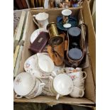 A Minton 'Marlow' ten person tea set including cups, saucers, plates, cake stand, together with a...