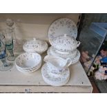 Wedgwood ‘April Flowers’ dinner wares including 6 dinner plates, 2 lidded serving dishes, bowls etc.