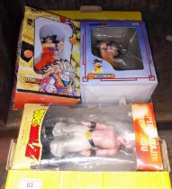 A box of assorted Dragon Ball Z figures