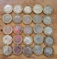 A group of 25 assorted collectable £2 coins.