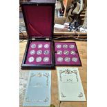 A Royal Mint silver proof Queen Elizabeth II 40th Anniversary Coronation Crown Collection,