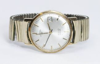 A hallmarked 9ct gold Rotary wristwatch, case diameter 34mm, 21 jewel automatic movement, flexi