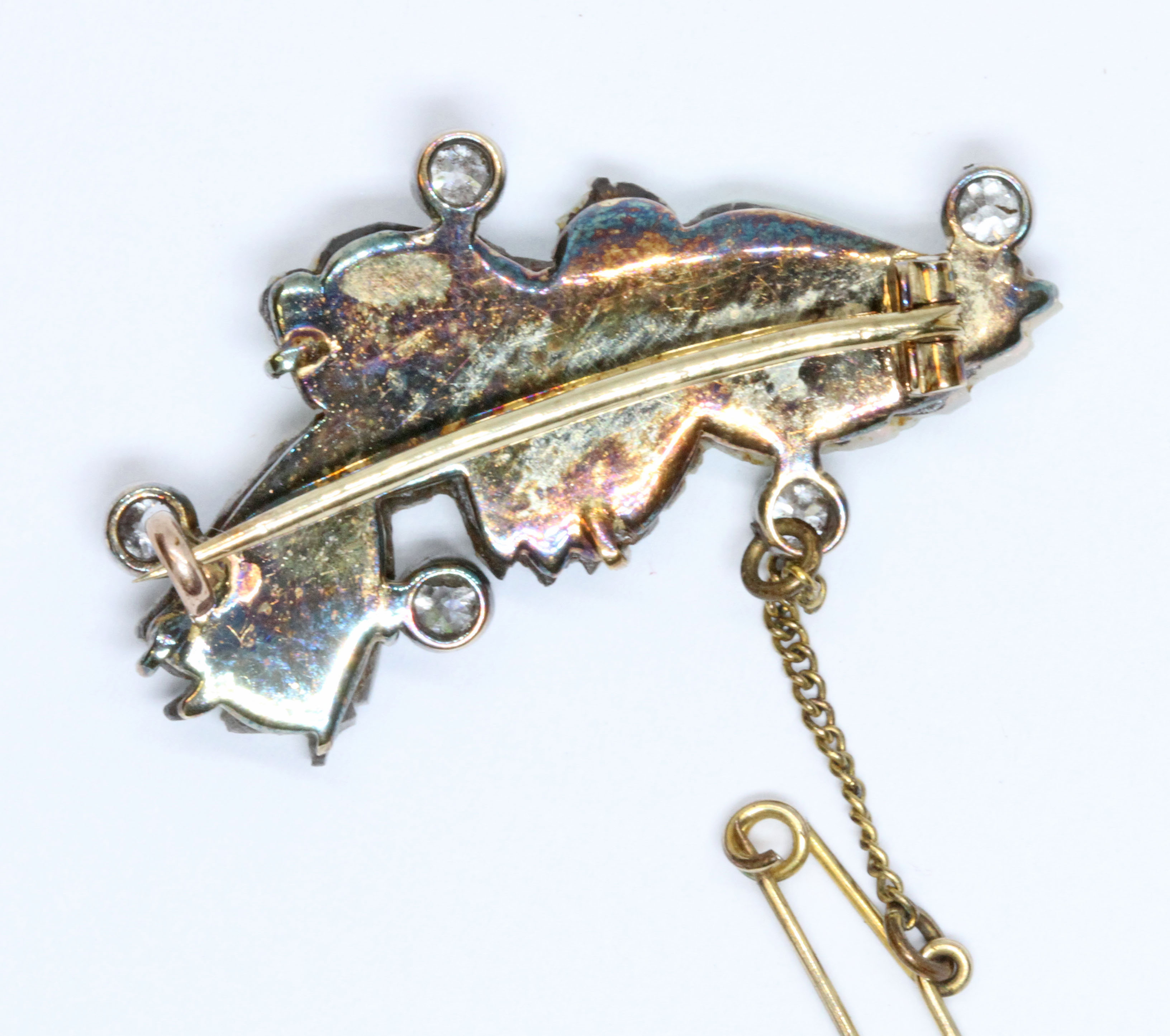 A carved opal and diamond brooch, circa 1900, probably by Wilhelm Schmidt (1845-1938), the carved - Image 6 of 6