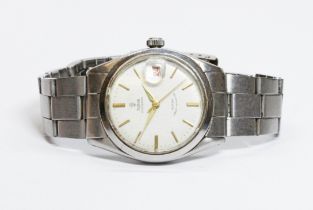 A Rolex Tudor Oysterdate stainless steel automatic wristwatch, circa 1960s, case width 33mm,