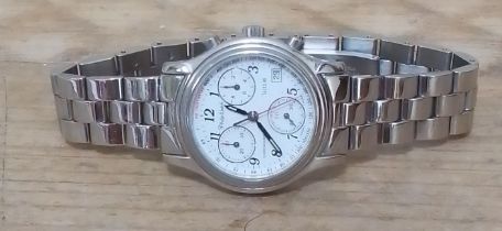 A stainless steel Philip Watch quartz chronograph wristwatch.