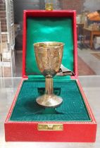 An Elizabeth II Prince Charles Investiture commemorative silver cup, Turner & Simpson, Birmingham