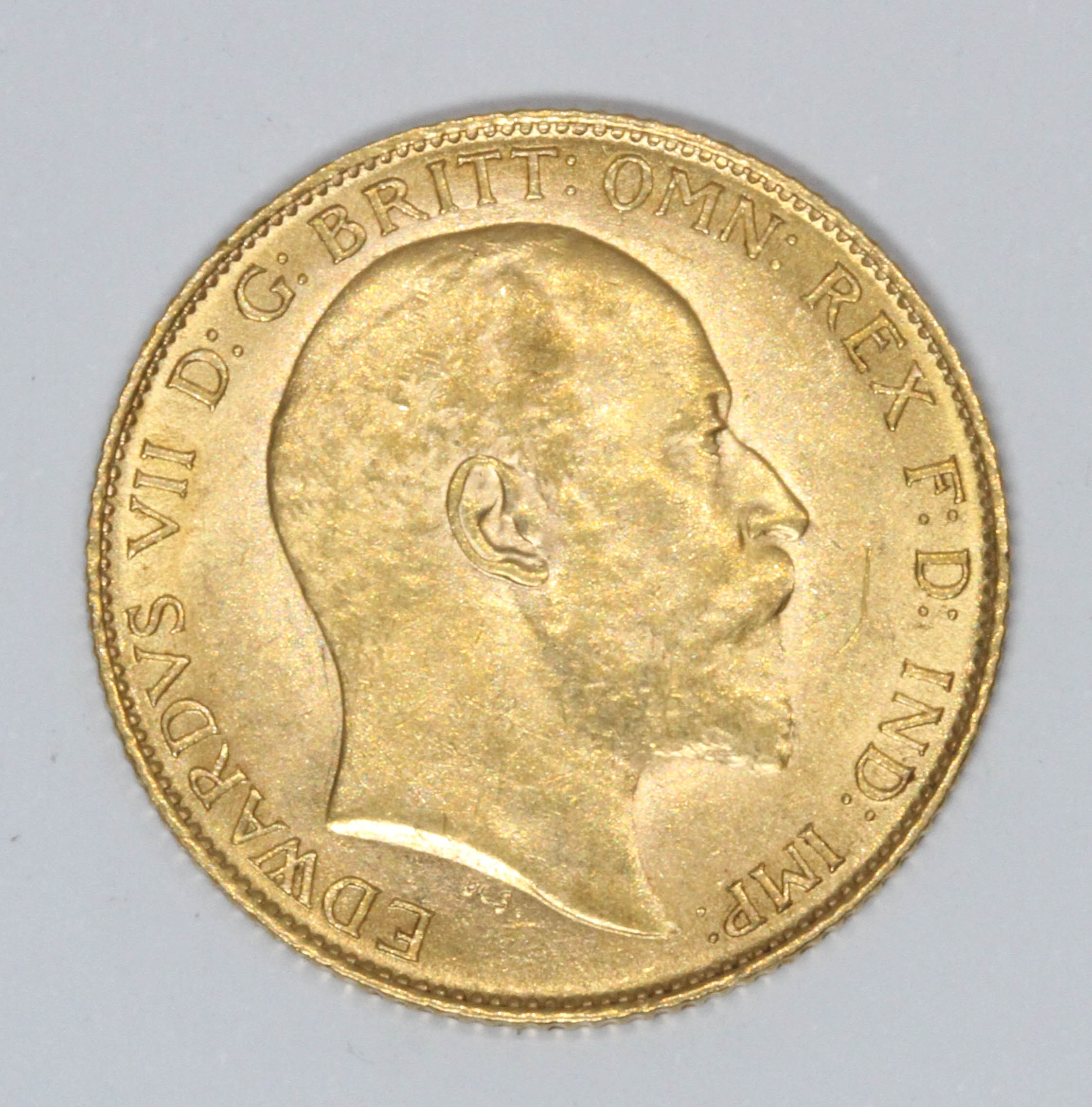 An Edward VII 1909 half sovereign. - Image 2 of 2