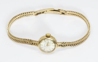 A ladies 9ct gold Rolext Tudor Royal wristwatch with 9ct gold strap, gross weight 17.3g.