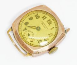 A Junghans Meister 9ct gold cased wristwatch, case width 26mm, case weight (including glass,