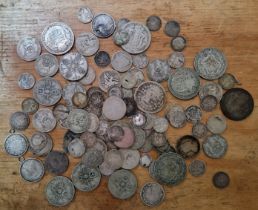 A group of assorted GB silver coins.
