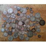 A group of assorted GB silver coins.