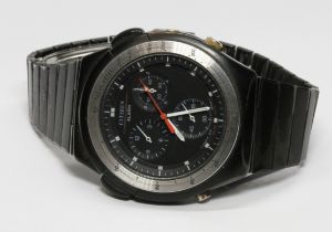 A Citizen Promaster Chronograph Alarm quartz wristwatch, case diam. 40mm, black case and strap.