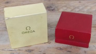 An Omega watch box.