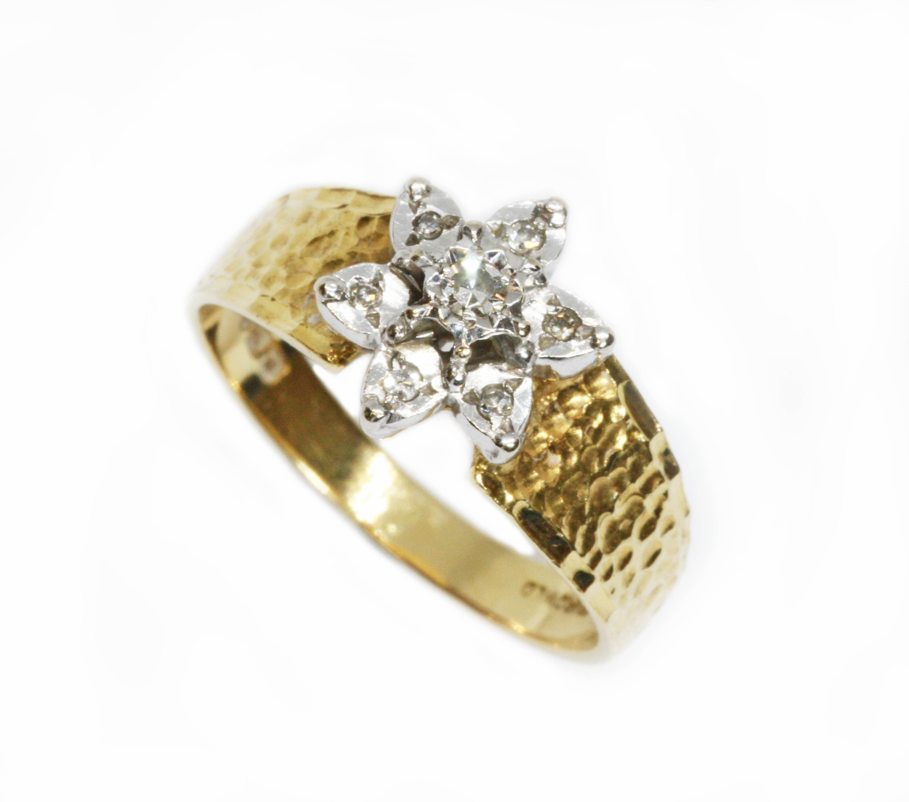A hallmarked 18ct gold diamond cluster ring, the flower head cluster measuring approximately 10mm in - Image 4 of 4