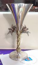 An Elizabeth II Blackburn Cathedral Aurum silver and silver gilt goblet, limted edition no. 745/