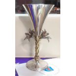 An Elizabeth II Blackburn Cathedral Aurum silver and silver gilt goblet, limted edition no. 745/