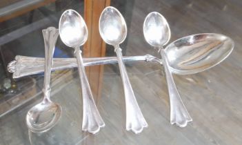 A set of five Magnus Aase Norwegian silver spoons, longest 18cm. Condition - good, general wear.