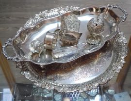 A mixed lot including eastern silver and silver plate.