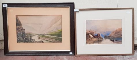 Five 19th and 20th century school watercolours, landscape scenes, various artists including Marjorie