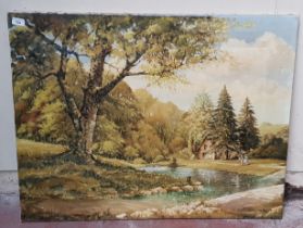 E Williamson, five 20th century school original works, oil on canvas, landscape scenes, various