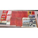 A mixed lot including Royal Mint Presentation Packs, a stamp album, motoring ephemera, stamp